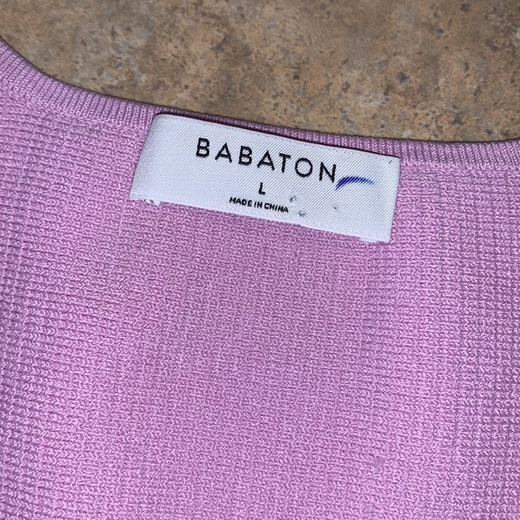 Aritzia Babaton Deep V Sculpt Knit Dress A25018 - Picture 3 of 9